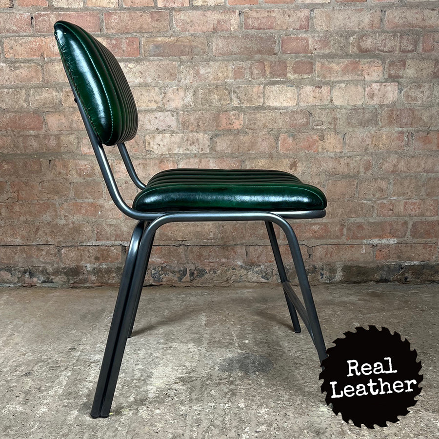 Hoxton Leather Chair - British Racing Green