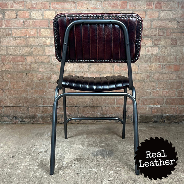Hoxton Leather Chair - English Plum