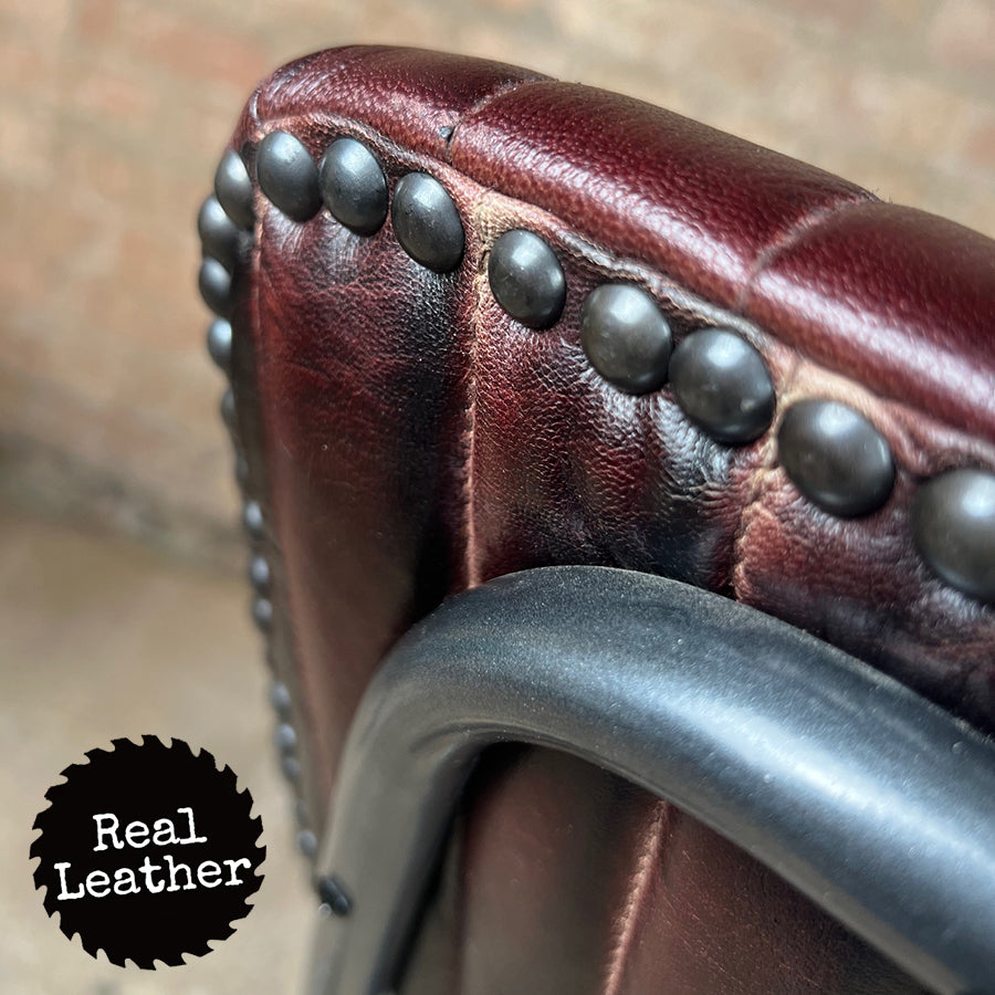 Hoxton Leather Chair - English Plum