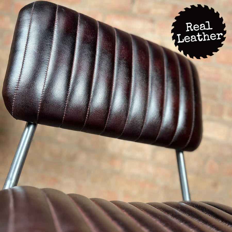 Hoxton Leather Chair - English Plum