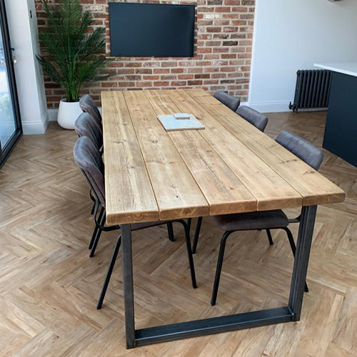 Astell Dining Table (with chunky steel)