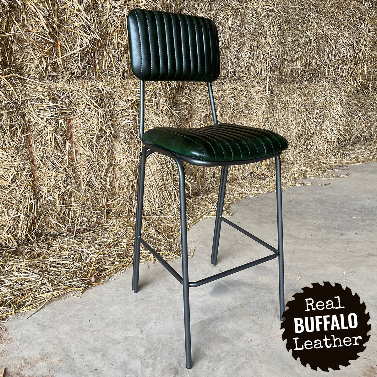 Hoxton Leather Kitchen Bar Stool