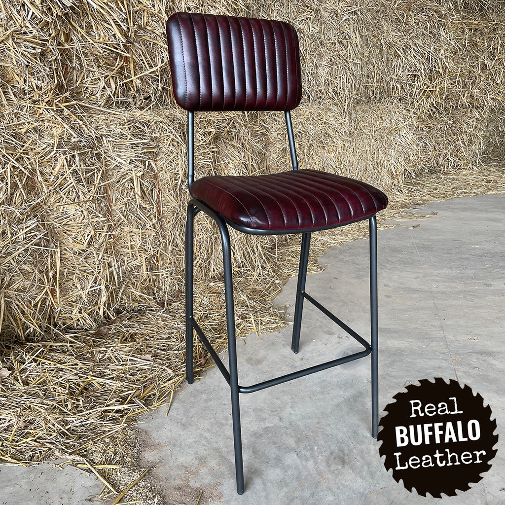 Hoxton Leather Kitchen Bar Stool