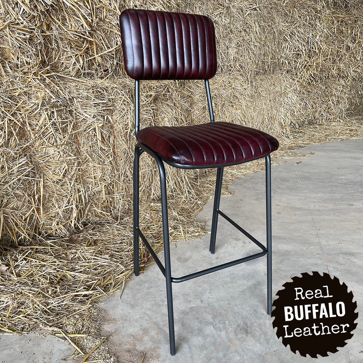 Hoxton Leather Kitchen Bar Stool