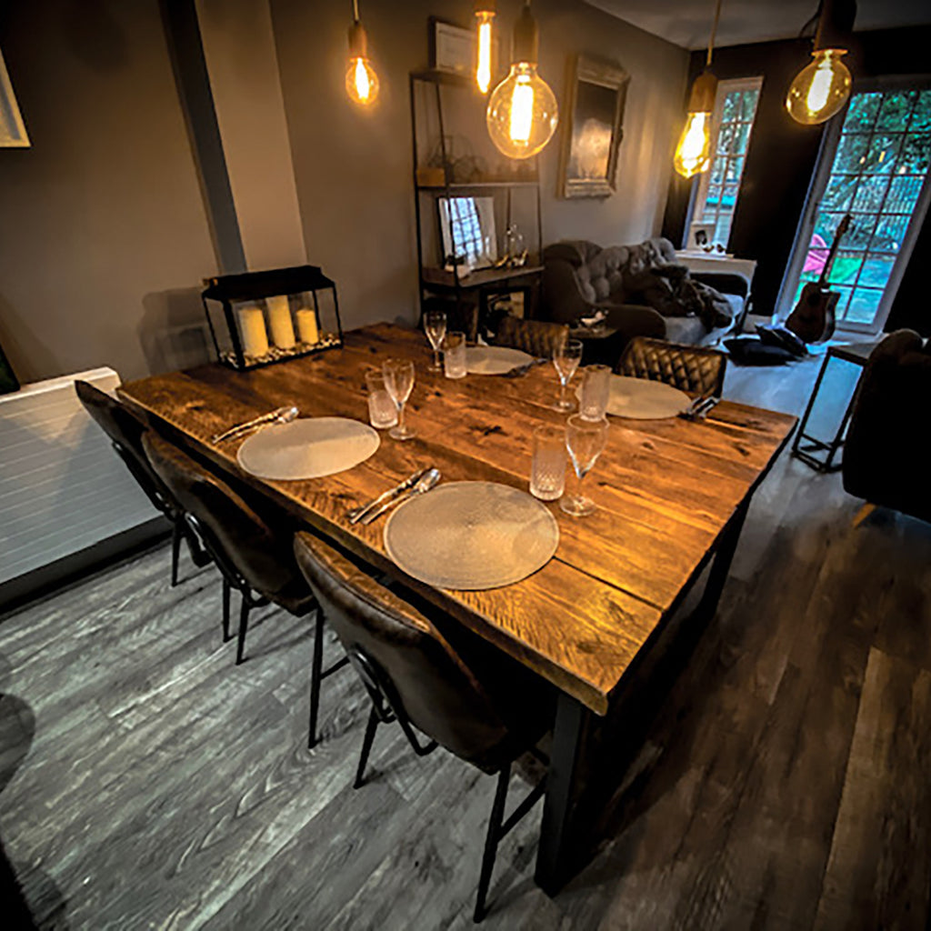 Astell Dining Table (with chunky steel)