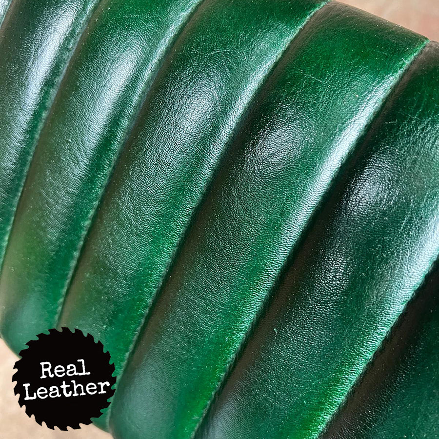 Hoxton Leather Bar Stool - British Racing Green