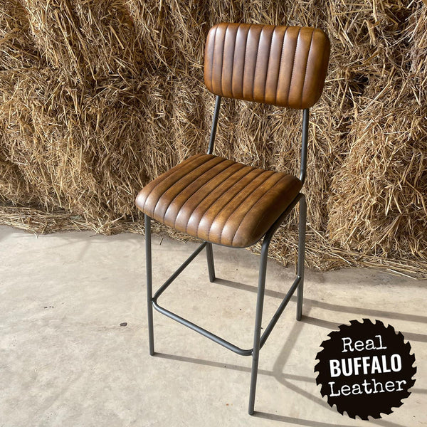 Hoxton Leather Kitchen Bar Stool