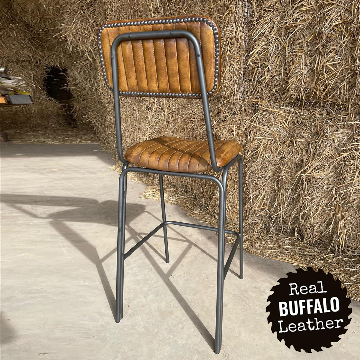 Hoxton Leather Kitchen Bar Stool