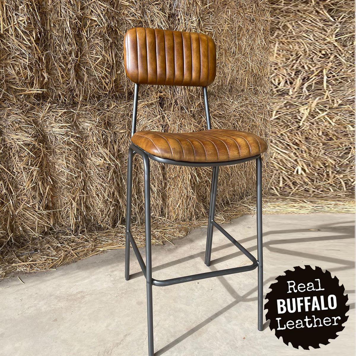 Hoxton Leather Kitchen Bar Stool